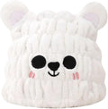 Microfiber Hair Towel Wrap for Kids, Snow Bear Dry Hair Cap Suck Water, Absorbent Quick Girls Boys Hair Drying Towel, Lightweight Bouncy Hat Headscarf