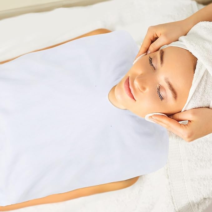 SINLAND Microfiber Esthetician Towels for Facials Mask Removing Face Wrap Soft Facial Cloth with Split Design Spa Towels for Facial Steam Massage and Cleansing