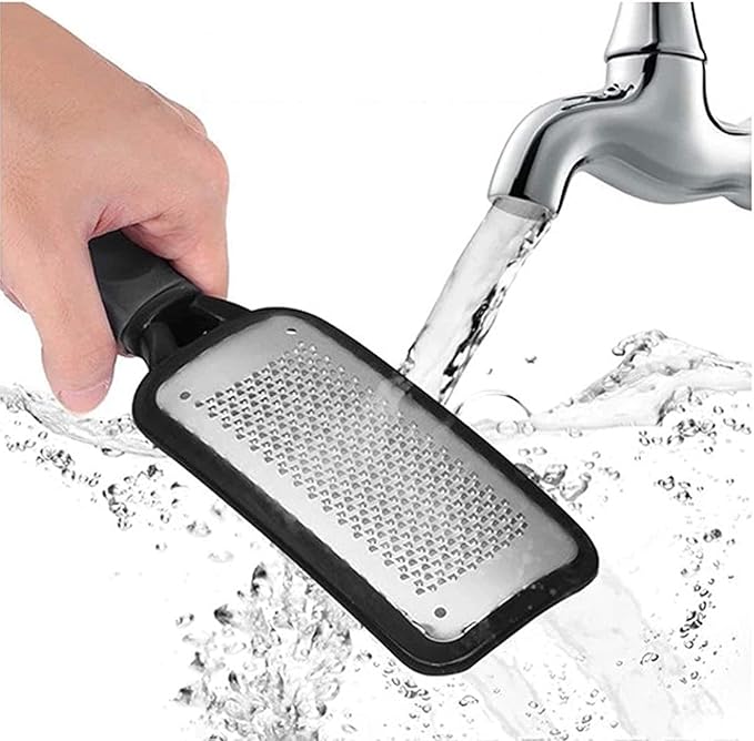 Professional Foot Files Callus Remover,Foot Scrubber for Dead Skin,Stainless Steel Foot Rasp-Black（1 Pack）