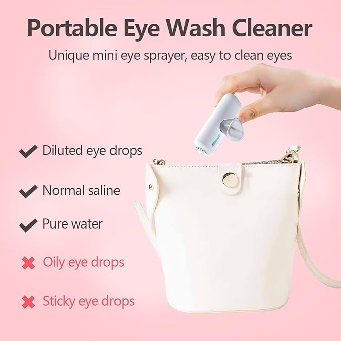 Nano Eye Mist Sprayer - Portable Cool Mist Humidifier for Dry Eye Relief, USB Eye Care Device for Moisturizing & Soothing, Mini Facial Steamer for Eye Fatigue, White