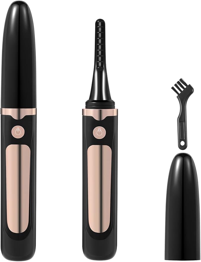 Heated Eyelash Curler, Electric Lash Curler with Fast Heating in 3s, 24 Hours Long-Lasting Curl, Battery Operated with Led Display, Travel-Friendly, for Women Girls, Perfect for Home and Travel