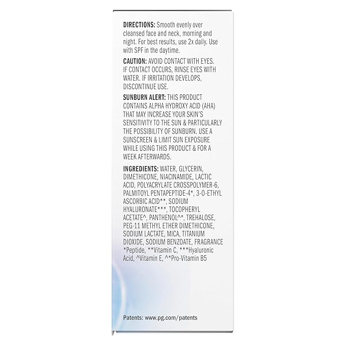 Olay Super Serum - Glow Serum for Face - Activated Niacinamide, Vitamin C & E, Collagen Peptide, AHA - 5-in-1 Benefits - Brightens, Hydrates, Smooths, Firms, Evens Tone, Proactive Anti-Aging, 1.7 Oz