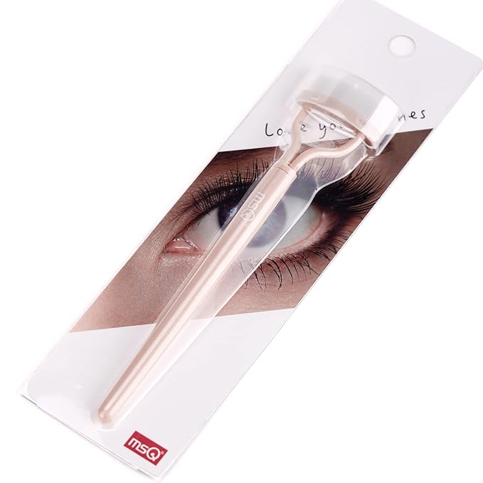 Eyelash Separator Eyelash Comb Lash Separator Tool MSQ Mascara Brush Eyelash Brush Separator Mascara Comb Arc Designed Mascara Applicator With Cover Naked Pink (1PCS)