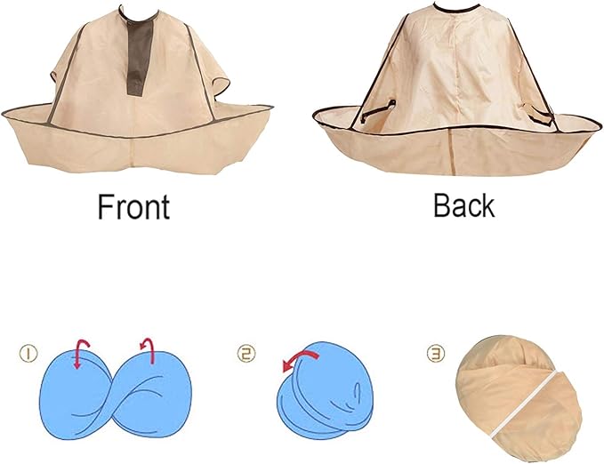 Barber Cloak,Hair Cutting Cloak Umbrella Cape Salon Barber Hairdressing Gown for Adult