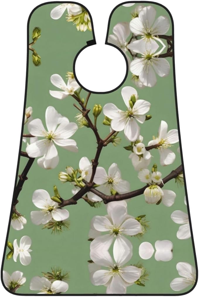 Pansy Perfection Print Beard Bib Shaving Apron, Beard Hair Trimming Cape Gift For Dad