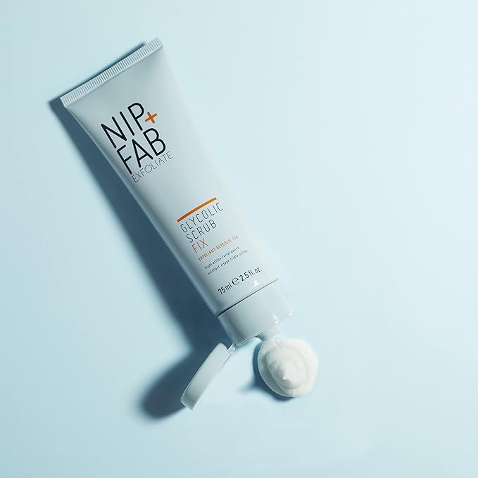 Nip + Fab Glycolic Fix Scrub (2.5 fl oz) – 3% Glycolic Acid 3-in-1 Facial Exfoliator – Brightening AHA Face Scrub with Salicylic Acid for Smooth Radiant Skin,(Pack of 2)