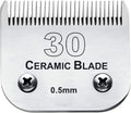 #30 Blade Dog Grooming Clipper Replacement Blades Compatible with Andis/Wahl/Oster Dog Clippers,Detachable Ceramic Blade & Stainless Steel Blade,Size-30, 1/50-Inch Cut Length (64260)