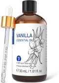 HIQILI 1 Fl Oz Vanilla Essential Oil, Undiluted Natural Strong Fragrance Add in Skin Perfume, Unscented Lotion, Candle Soap Making Scent, Relax at Home with Diffuse Warm Sweet Aroma
