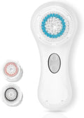 Microtree Electric Facial Cleansing Brush, Sonic Vibrating Rechargeable Face Scrubber Exfoliator, 2 Speeds for Gentle Clean, Face Brushes for Cleansing, Waterproof Face Wash Brush
