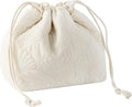 uekeboag White Shells Drawstring Quilted Cotton Makeup Pouch,Coquette Quilted Toiletry Bag for Women and Girls, Floral Coquette Organizer Bag, Aesthetic Travel Cosmetic Bags(White Shells Drawstring)