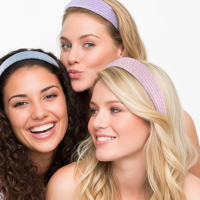 Huachi Knitted Headbands for Women Non Slip Trendy Headbands for Women’s Hair 1 inch Wide Cute Headband for Girls, Spring Head Bands Fashion Hair Accessories 4PCS