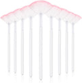 9 Pieces Facial Fan Mask Brushes, Soft Facial Applicator Brushes Tools for Peel Glycolic Makeup for Mud Cream(White Pink)