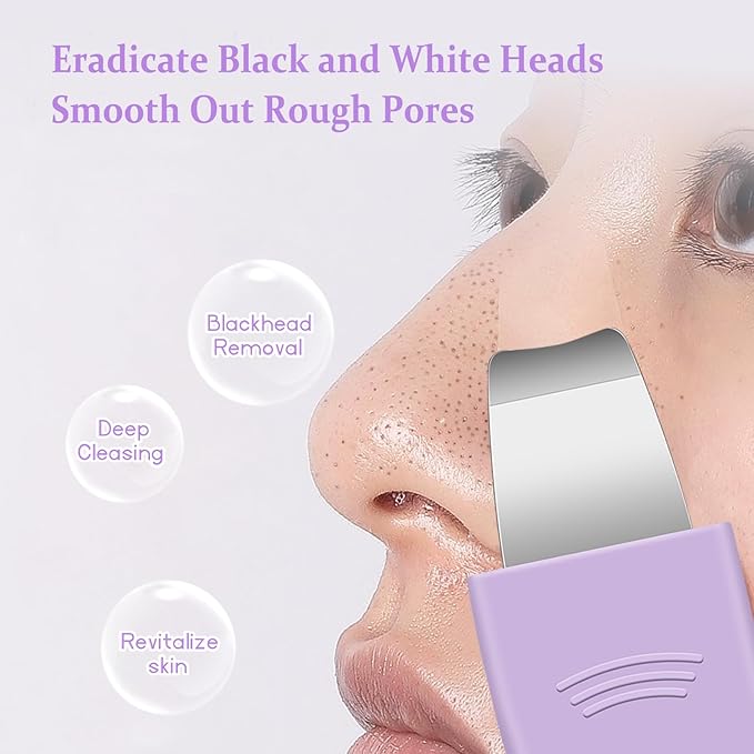 Blackhead Remover Tool,Silicone Face Scrubber, 2 in 1 Nose Pore Scraper for Deep Cleansing,Face Skin Spatula, Nose Black Head Remover, Pore Cleaner Skin Care Tool for Men Women Gifts