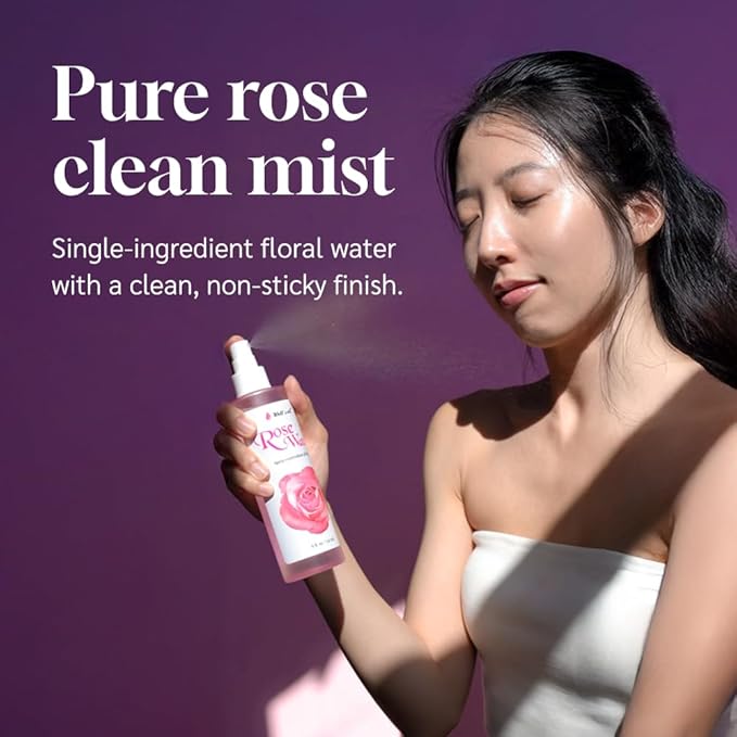 Well's Oil Rosewater Face & Hair Mist Spray (4 fl oz / 118 mL) | Floral Rosewater Hydrosol | Alcohol-Free