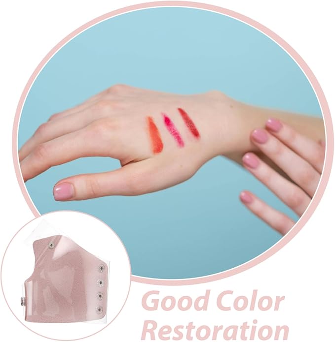 Partykindom Makeup Mixing Palette with Transparent Hand Tray and Pu Gloves Foundation Mixing Plate for Professional Makeup Artists and Home Use Cosmetic Blending Tool for Foundation and Eyeshadow