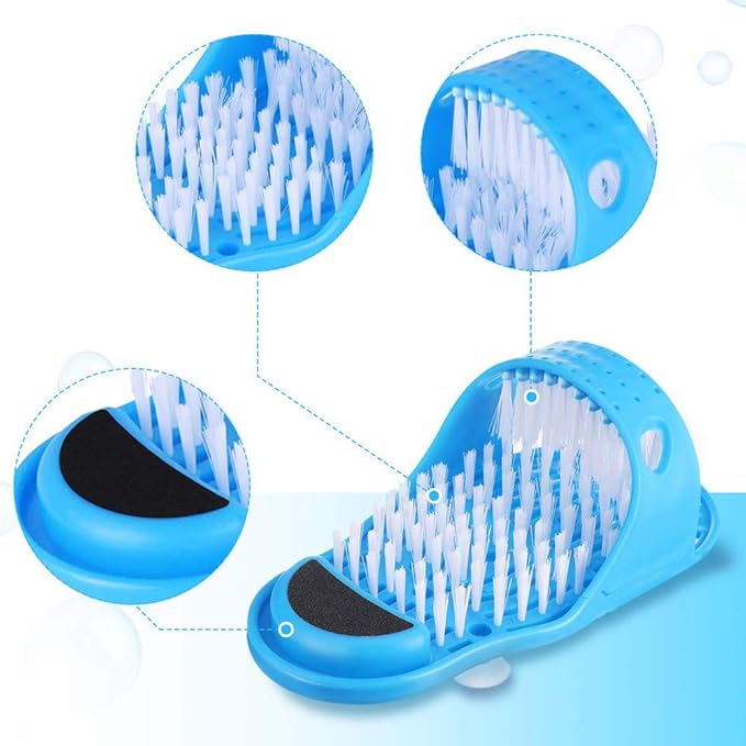 LUITON 2 Pack Foot Scrubber Massager Scrub Feet Cleaner Washer Brush for Shower Spa Massage Floor Slipper for Exfoliating Cleaning Foot