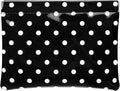 Dots Leather Makeup Pouch Set for Women Small Make Up Bag for Purse Waterproof Initial Makeup Cosmetic Bags Pouches for Purse Aesthetic Travel Toiletry Bag,Black White