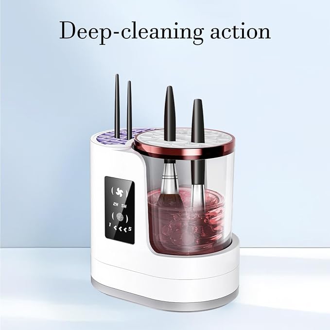 3 in 1 Electric Makeup Brush Cleaner & Dryer Machine Automatic Cosmetic Brush Washer for All Size Portable USB Deep Cleaning Beauty Tool Gift for Women