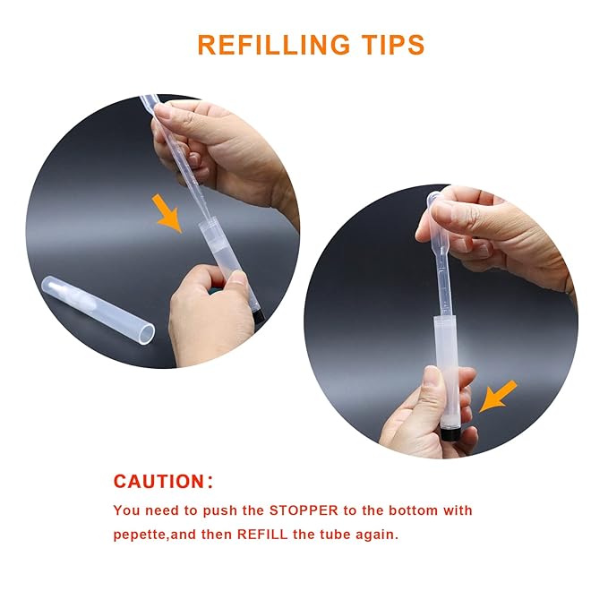 3-Pack 6ml Real Refillable Cuticle Oil Pens, Nail Oil Pen Empty, Fillable Oil Applicator, Reusable Transparent Cosmetic Container