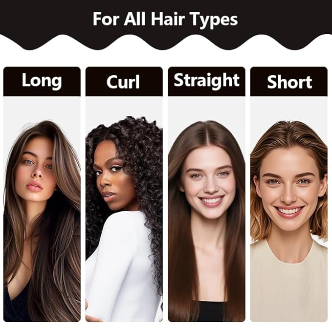 Heatless Curls Overnight Set of 3 with 1 Scarf - Heatless Hair Curler, Overnight Blowout Rods for Blowout Look Long Hair (Black)