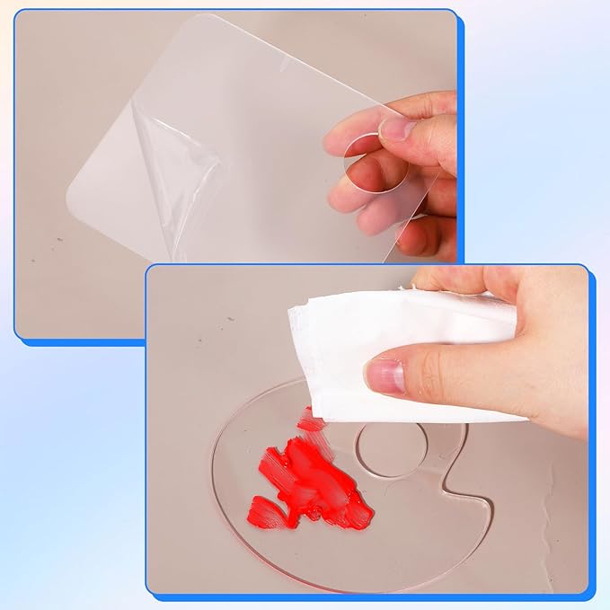 6pcs Acrylic Makeup Mixing Palette, Makeup Mixing Tray with Thumb Hole Cosmetic Palette for Painting Foundation Eye Shadow Nail Art