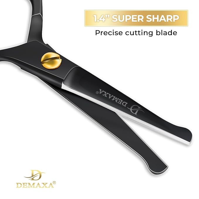 Premium 4.2 Blunt Tip Professional Mustache Scissors Beard Scissors for Men with Slanted Tweezers 1 Mustache Comb 1 Beard Comb & Pouch – Beard Trimming kit & Mustache Kit