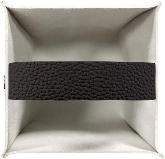 250 Years Tissue Box Holder Waterproof PU Leather Square Modern Tissue Box Cover with Metal Button Napkin Holder for Home Office Car