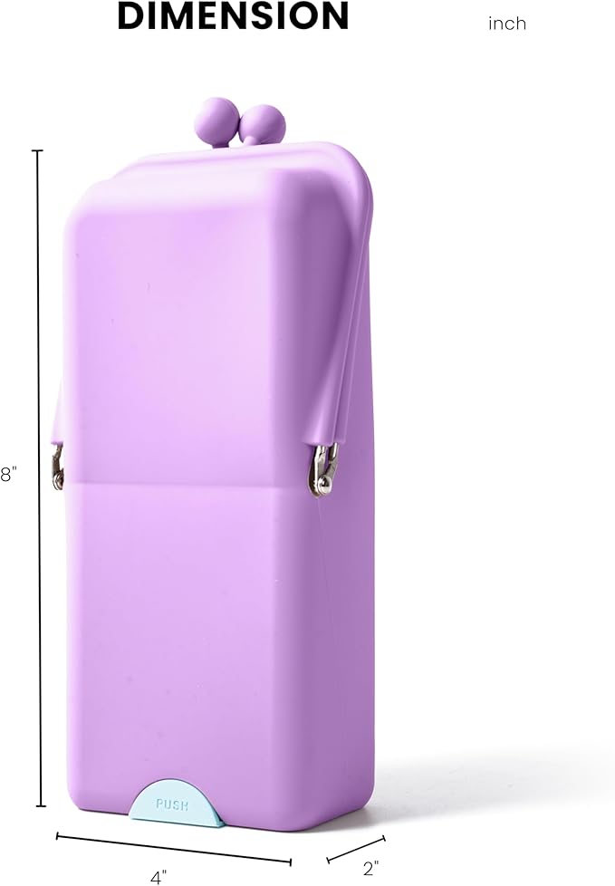 APT 1101 Makeup Brush Holder Travel Cosmetic Bag with Suction Base, Portable Cosmetic Organizer for Travel & Home, Organizer for Brushes, Beauty Tools & Accessories (Lavender)