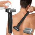 bearback Lotion Applicator for Back & Body - Long Reach Folding Handle with Reusable Foam Rollers - Apply Lotion, Medication, Ointment, Sunscreen, Self Tanner - (Black) (Handle with 2 Rollers)