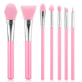 7PCS Silicone Brush Applicator Kit, Resin Brush Applicator UV Resin Brushes Applicators Jelly Brushes Applicators for Cream Makeup Products and Epoxy Art Crafting, Pink