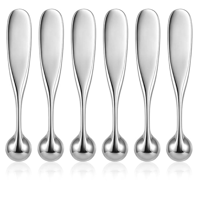 6Pack Metal Eye Cream Applicator, Roller Ball Scraper Massage Stick Tool for Reducing Depuffer Puffiness Eye Massage Tool