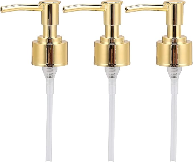 Perfume Bottle Pump Shampoo and Conditioner Bottle Nozzle Shower Gel Bottle Spray Nozzle Kit ABS Material with 360 Degree Rotation for Soap Lotion Massage Oil Bottle Accessory
