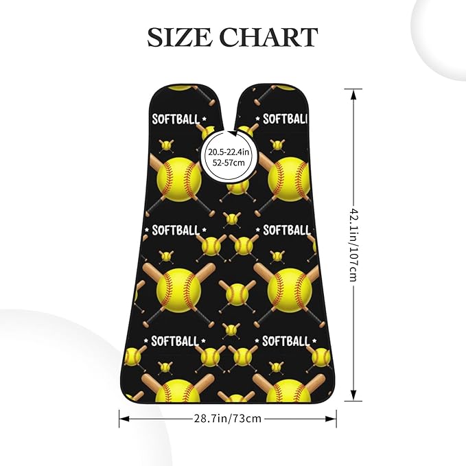 Men's Beard Maintenance Apron, Waterproof & Easy Clean, Yellow Softball Ball American