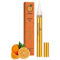 Nail Oil Cuticle Pen - Orange - Nail Strengthener & Growth Serum with Vitamin A, D, E, B5, Grapeseed & Natural Oils - Repair for Brittle, Peeling, Thin Nails - Gift Idea