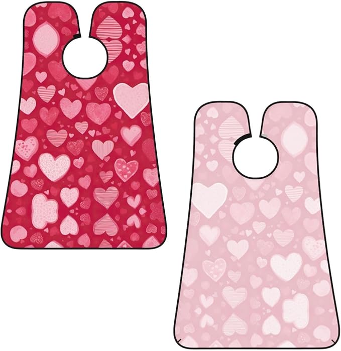 Valentine Day Print Beard Bib Apron For Men, Beard Hair Catcher For Men Shaving Trimming,Beard Cape Cloth