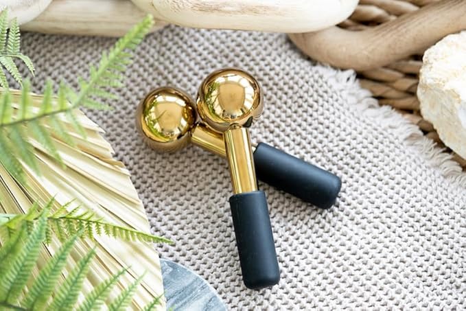 Facial Ice Globes Stainless Steel for Face and Eye, Reduce Redness and Wrinkles, Ice Globe Facial Roller for Home and Spa