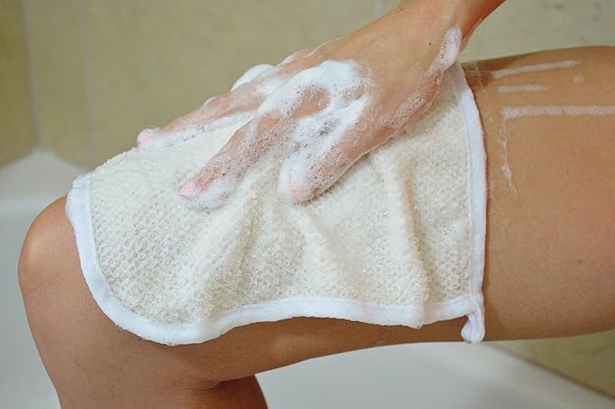 PARADISO Evriholder Soft-Weave Exfoliating Wash Cloths Dual-Textured for Face and Body, Pack of 3, White