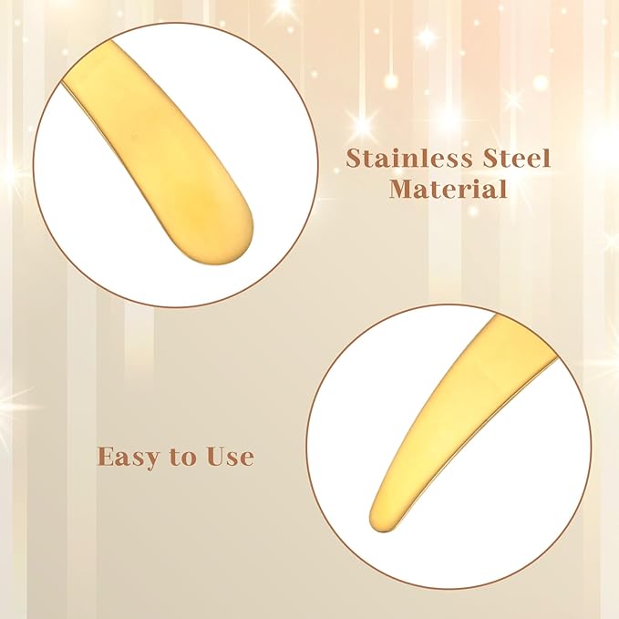 Mini Cosmetic Spatula 5 Pcs Metal Makeup Spatula Stainless Steel Cosmetic Spoon Beauty Spatulas Reusable Mask Facial Applicator Scoop Skincare Tools for Mixing Sampling Cream Mask Lotions Moisturizers