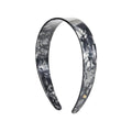 EVITA PERONI Wide Headbands for Women with Teeth Acetate Resin Hair Bands for Women's Hair No Headache Headband No Slip Hairbands-Gray