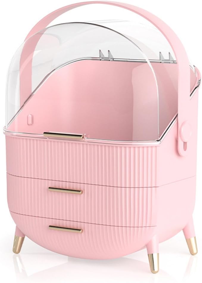 Egg Makeup Organizer, Egg Shape(Oval) Makeup Storage Box Countertop Portable Vanity Cosmetics Organizer
