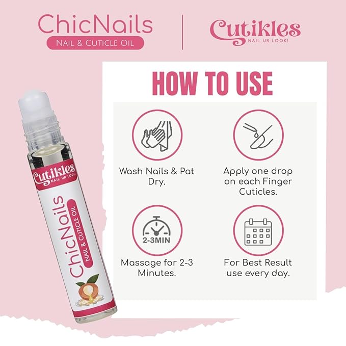 Cuticle Oil Roll-On for Nails & Cuticles – Nourishing & Hydrating Formula with Vitamin E | Easy-to-Apply, Non-Greasy, Travel-Friendly Roll-On Bottle – 0.33 Fl Oz