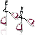 2 Precision Comfort Hold Easy Grip Professional Eyelash Curler Long Lasting Lifted Eyelashes Ergonomic Comfort Hold Voluminous Curls in Seconds Non-Slip Finger Grip (x2 Pink/White)