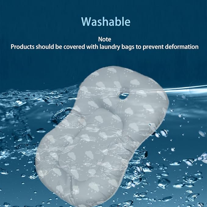 KAKIBLIN Baby Bath Mat, Baby Bath Cushion Soft Anti-Slip Pad 0-6 Month Toddler Pillow (Cloud)