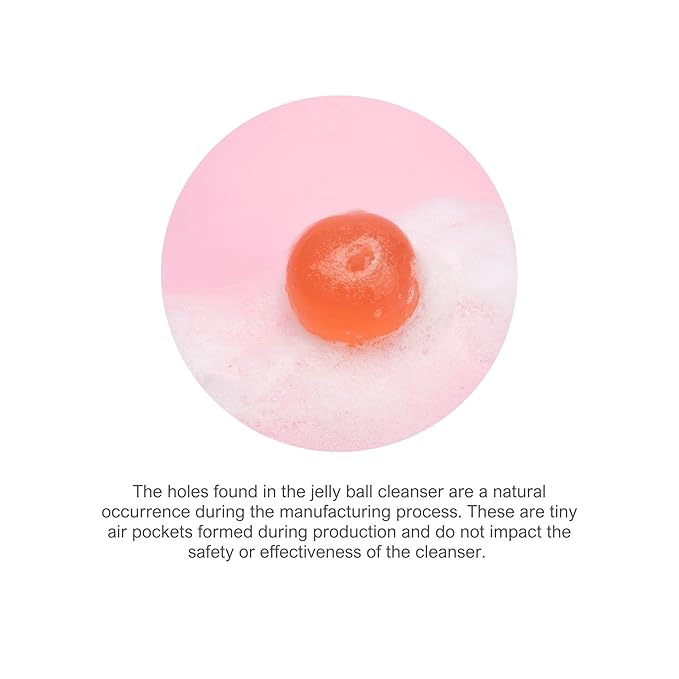 Naisture Be Bare Jelly Ball Cleanser, Daily Face Wash Korean Skin Care Cleanser Ball for Dry Skin with Squalane & Hyaluronic Acid for Skin Hydration and Moisturizing - Fresh Aqua (1.41oz)