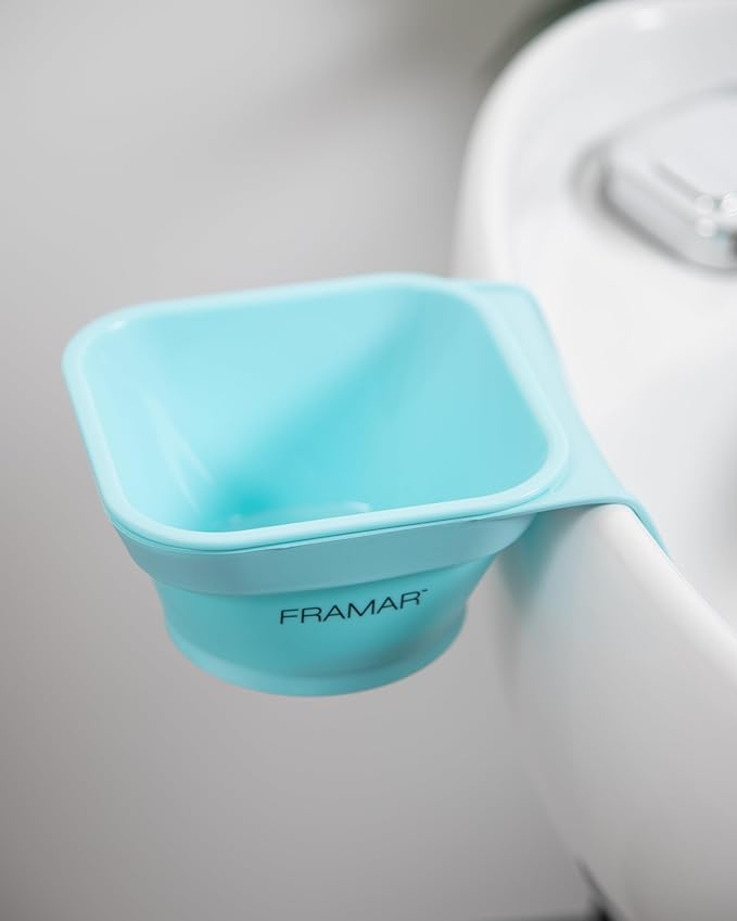 FRAMAR Toning Tub Hair Dye Bowl – Hair Color Bowls For Hairstylist, Hair Color Bowl, Hair Color Mixing Bowl, Hair Dye Bowls, Suction to Sink or Shampoo Station For Easy Toning – 2pc