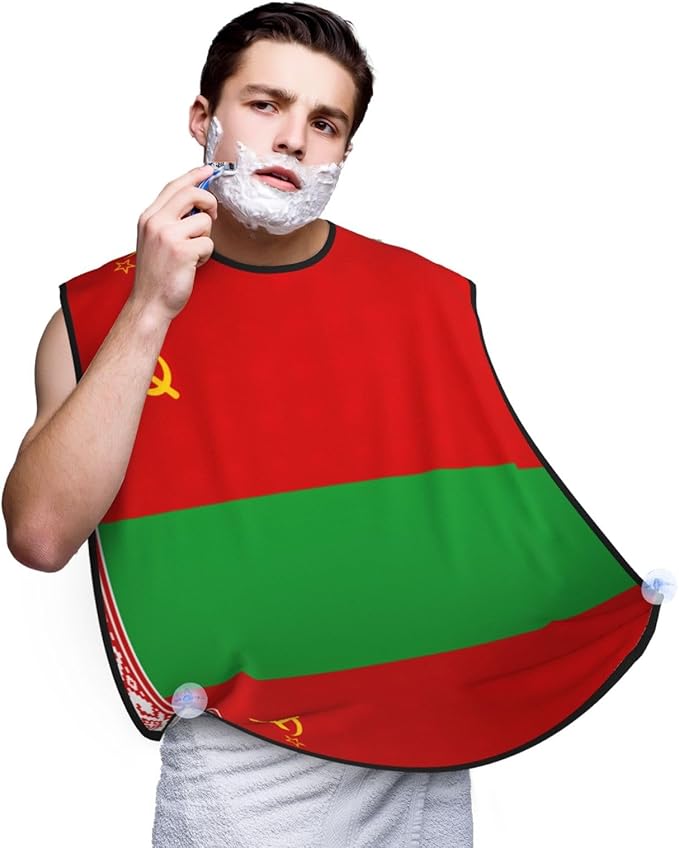 Flag Of Bangladesh Print Beard Bib Shaving Apron, Beard Hair Trimming Cape Gift For Dad