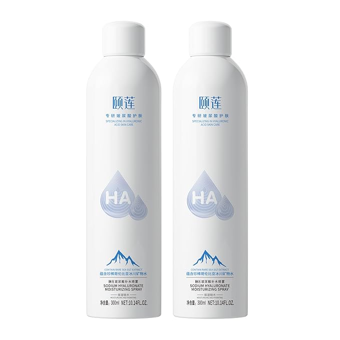 YILIAN Face Mist Natural Facial Spray with HA, Soothing and Calming Sensitive Skin, 10.14 fl. oz. 2 Packs
