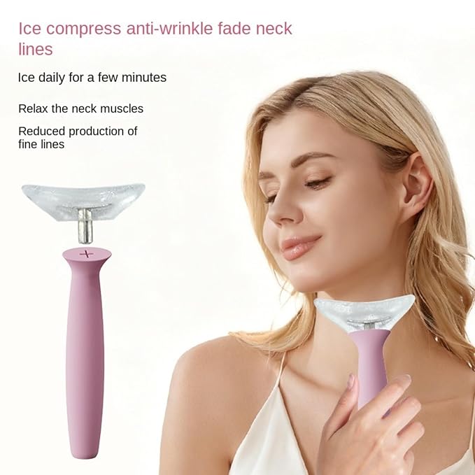 Women's Facial Ice Roller Can Tighten Skin, Relieve Headaches and Dizziness, and is A Physical Cooling Tool That Can Be Frozen and Reused.