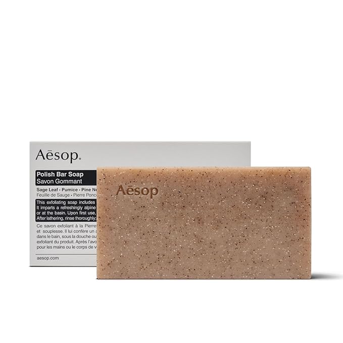 Aesop Polish Bar Soap | Exfoliating Body Cleansing Bar with Pumice & Botanical Oils | Gently Polishes Skin – Non-Drying | 5.2 oz