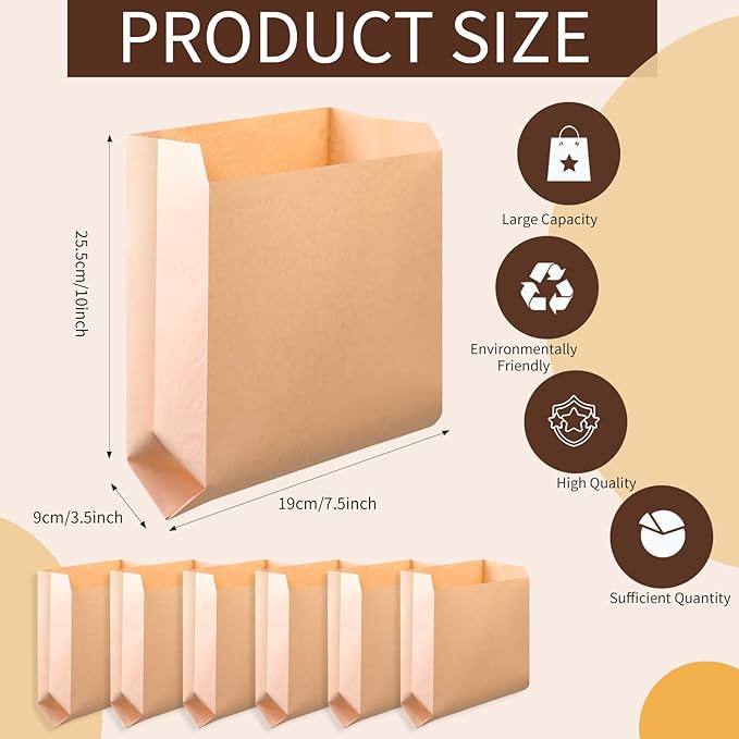 500 Pcs Sanitary Napkin Disposal Bags, Feminine Hygiene Disposal Bags Personal Hygiene Products Period Bag for Women Waxed Kraft Paper Tampon Bag for Restroom Bathroom(7.5'' x 10'' x 3.5'')